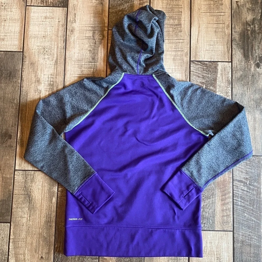 Nike Therma fit Hoodie Purple and Gray